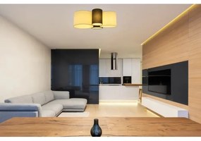 Globo 15586-4D - Plafoniera MAKKI 4xE27/15W/230V bianco/grigio/nero