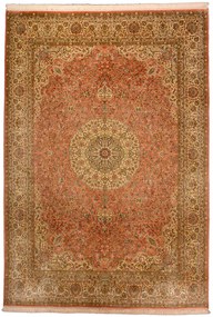 Cashmere Silk Tappeto 190x270 Beige (Indian) Annodato A Mano
