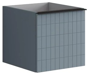 Struttura semi colonna da bagno Pixel2 cassetti laccato opaco indaco L 40 x H 40 x P 45.5 cm