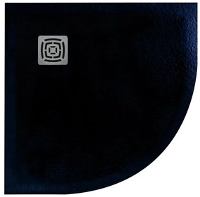 Piatto doccia in resina semicircolare FS25 80 x 80 cm color antracite