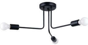 Sollux SL.1450 - Lampadario a sospensione con supporto rigido NORAH 3xE27/15W/230V nero