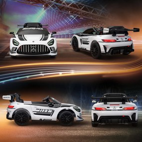 Macchina Elettrica Bambini 3-8 Anni Licenza Ufficiale Mercedes AMG 12V con Telecomando Luci LED Bianco...