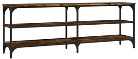 Mobile tv rovere fumo 140x30x50 cm in legno multistrato