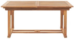 Tavolo da giardino legno chiaro 160/220 x 90 cm JAVA Beliani