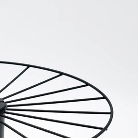 Lampadario a sospensione con supporto rigido MONTANA 1xE27/15W/230V diametro 30 cm nero