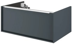 Mobile da bagno sotto lavabo Neo marrone laccato opaco L 75 x H 32 x P 48 cm 1 cassetto, lavabo non incluso