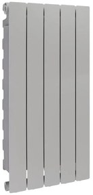 Radiatore acqua calda PRODIGE MODERN in alluminio, 5 elementi, interasse 800 mm, silver