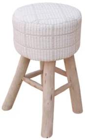 CASPER - sgabello in legno e lana 40 x 70