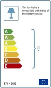 Lampada Treppiede Da Pavimento 38x140 Cm Design Moderno 60W Marrone E Grigio
