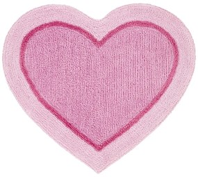 Tappeto per bambini rosa a forma di cuore , 50 x 80 cm Heart - Catherine Lansfield