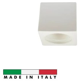 Applique da Soffitto in Gesso Pitturabile 70x70x70mm, 1xGU10 Materiale Gesso