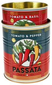 Scatole in set decorative in stagno 2 pz ø 11x13 cm Passata – Rex London