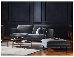 Divano in velluto grigio, 230 cm Vienna - Cosmopolitan Design