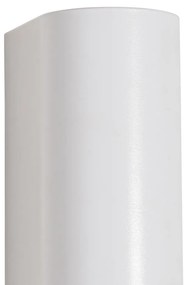 Lampada da parete esterna moderna in plastica bianca ovale 2 luci - Baleno