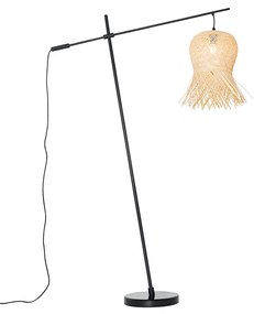Lampada da terra per esterni in bambù orientale IP44 - Carlos