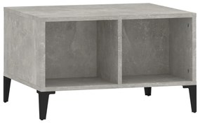 Tavolino salotto grigio cemento 60x50x36,5 cm legno multistrato