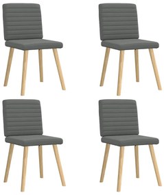 Sedie Da Pranzo 4 Pz Grigio Scuro İn Tessuto /