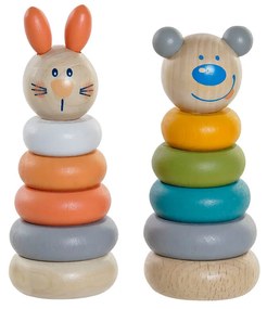 Gioco Educativo Home ESPRIT 5,5 x 5,5 x 14 cm animali (2 Unità)