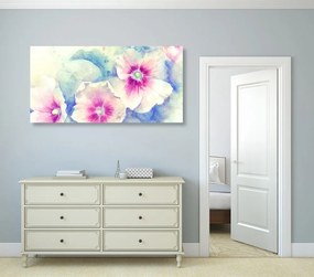 Stampa su tela – Fiori in acquerello rosa