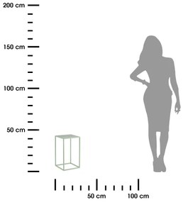 Portafiori 40x24 cm luce verde
