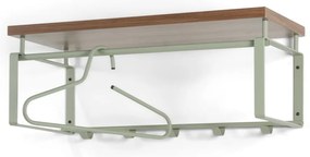 Attaccapanni da parete marrone/verde polveroso in metallo con scaffale 70 cm Rex – Spinder Design