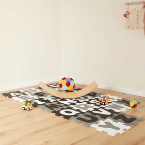 Bieco - Tappeto da gioco in schiuma con alfabeto - puzzle black & white - 26 pz
