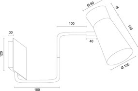 Argon 8879 - Lampada da parete LORD 1xE14/7W/230V bianca