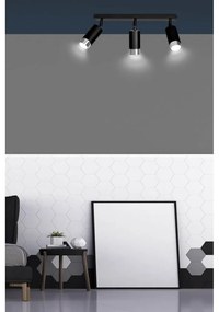 Lampadario Orientabile HIRO 3 BLACK e WHITE da soffitto e parete Colore del corpo Nero