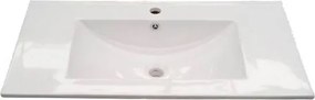 Mobile bagno 80 cm con lavabo e specchio rovere - Dakota 96249