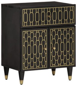 Comodino 50x33x60 Cm İn Legno Massello Di Mango /
