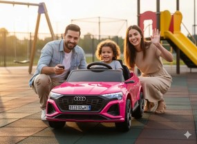 Macchina Elettrica per Bambini 12V Licenza Ufficiale Audi SQ8 E-Tron con Telecomando e Sedile Pelle Rosa...