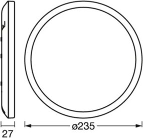 Osram - Plafoniera LED dimmerabile ORBIS ULTRA SLIM LED/15W/230V pr. 23,5 cm nera