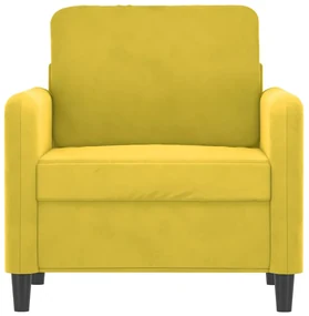 Poltrona giallo 60 cm velluto