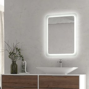 Specchio led 80x60 cm con cornice illuminante modello A800 - KAMALU