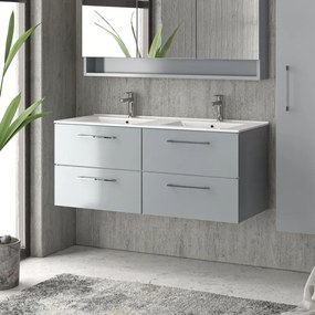 Mobile bagno da 120cm con doppio lavabo e 4 cassetti EL-120L - KAMALU