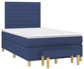 Giroletto A Molle Con Materasso Blu 120x190 Cm İn Tessuto /