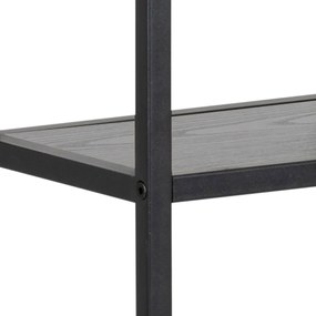 Libreria da parete nera-color legno naturale effetto frassino 75x91 cm Seaford - Actona