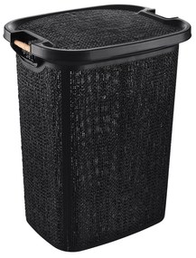 Portabiancheria Salvaspazio 60 Lt Feridras "Canvas" Nero
