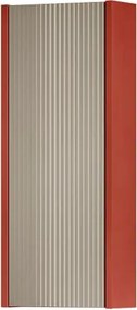 Pensile bagno Niwa cannettato laccato opaco paprika con vetro sabbia, 1 anta P17 x L30 x H78.5 cm