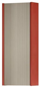 Pensile bagno Niwa laccato opaco paprika con vetro sabbia, 1 anta apertura da sinistra P 17 x L 30 x H 78.5 cm
