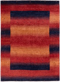 Loribaft Tappeto 150 x 210 Rosso (Iran) Annodato A Mano