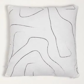 Federa per cuscino quadrata in cotone (60x60 cm) Pokou Style Bianco - Sklum