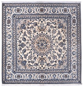 Nain Tappeto 200x200 Beige (Iran) Annodato A Mano