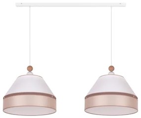 Duolla - Lampadario a sospensione con filo AVIGNON 2xE27/15W/230V bianco/beige