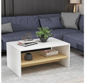 Tavolino APOLLON 47x90 cm beige/bianco