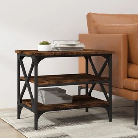 Tavolino Da Salotto Rovere Fumo 55x38x45 Cm Legno Multistrato /