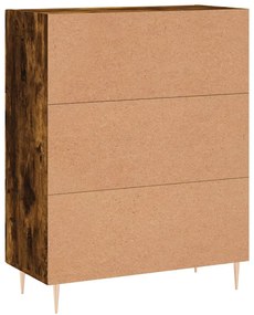 Credenza Rovere Fumo 69,5x34x90 cm in Legno Multistrato