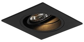 Faretto da incasso moderno nero orientabile - Chuck 70