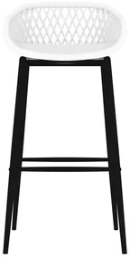 Sgabelli da bar 4 pz bianchi