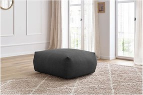 Poggiapiedi in grigio scuro con rivestimento in velluto a coste Voltaire – Bobochic Paris